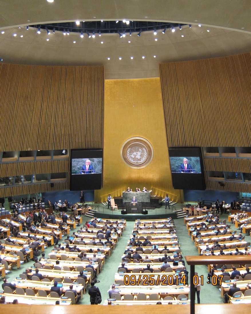 The 69th UN General Assembly in session. (Photo credit: Liz Di Giorgio)
