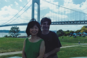 Bruce Montalbano at the park with wife