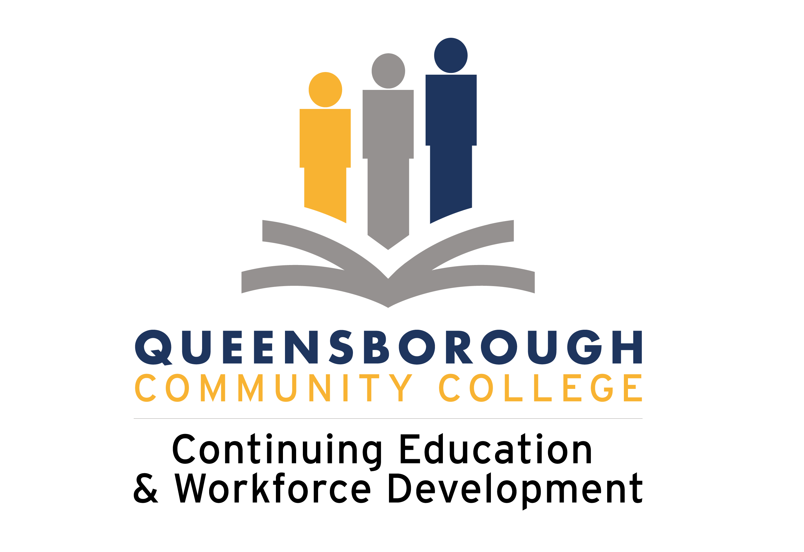 Queensborough Community College Continuing Education and Workforce Development vertical layout logo