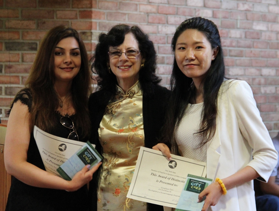 Katyousha Pournazaridezfoul, Diana Berkowitz and Zong Hua Tian of CLIP at QCC
