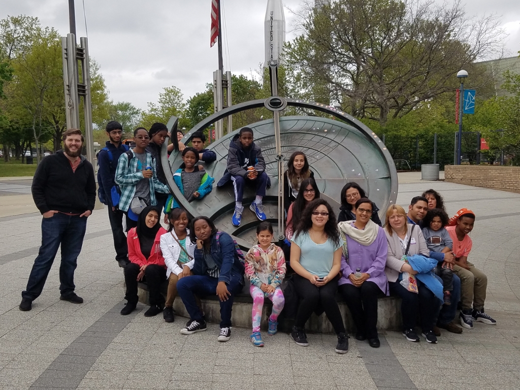 STEP participants outside the Hall of Science in Queens in 2016