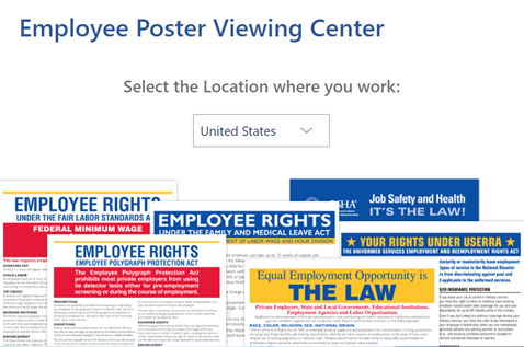 employee poster viewing center