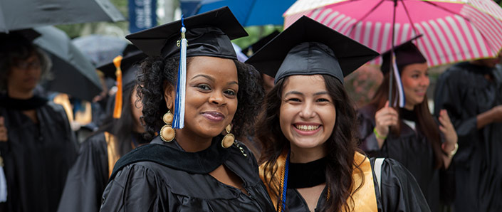 Students at Commencement 2016