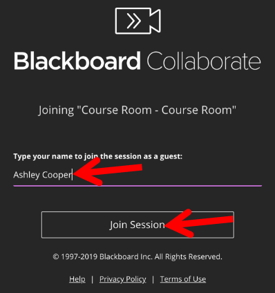 Blackboard Collaborate Session
